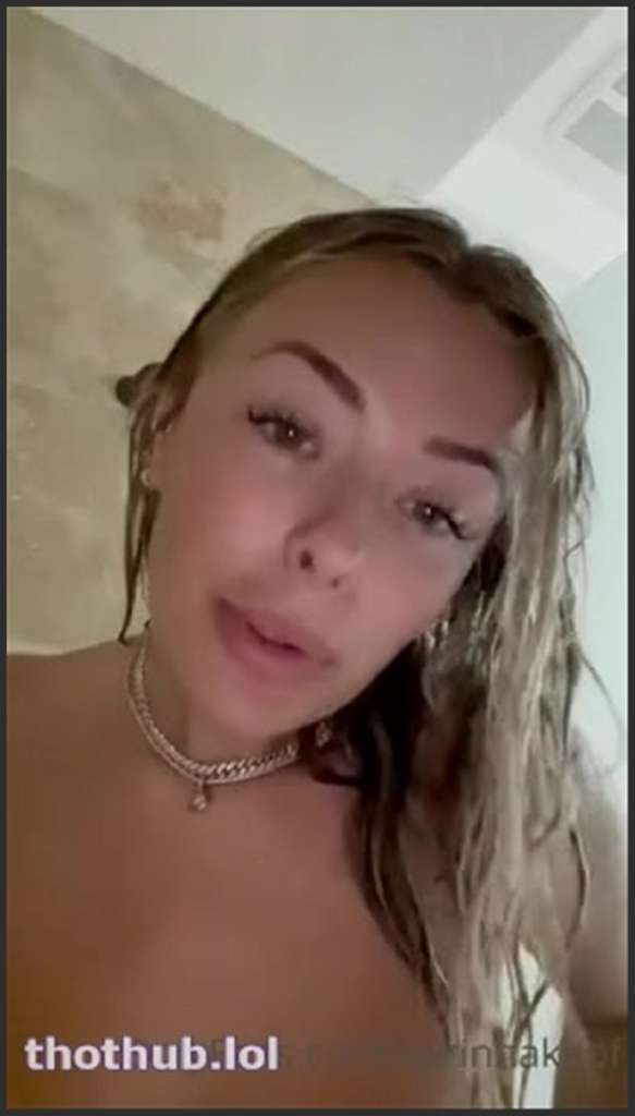 Corinna Kopf under the shower her dildos