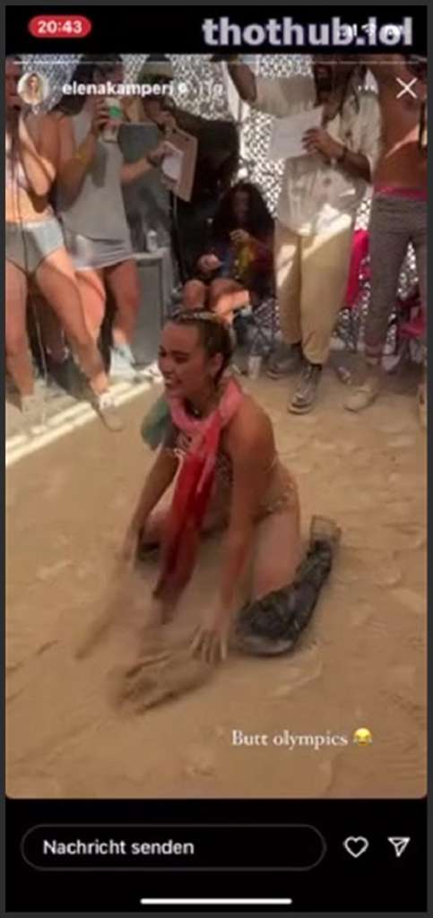 Elena Kamperi having fetish sex with plastic mask in the car